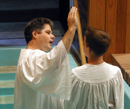 Bradley gets Baptized