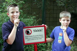 Brad and Doug waiting in line to see the pandas