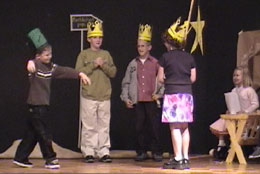 Brad plays a clueless wiseman that brings Frankenstein (Doug) instead of frankincense