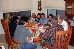 Trouble with dinner table shots is how many backs you get