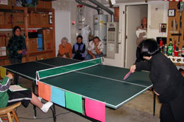 Annual Thanksgiving ping pong tournament draws a crowd