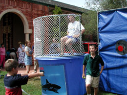 Doug can't get the ball back fast enough for another try at Dad