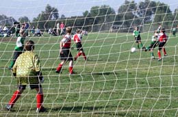 Shot on Brad in Goal