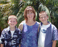 Kristi and her two sons on Mother's Day